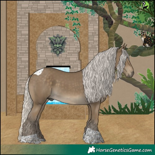 Horse Color:Silver Smoky Black Tobiano
