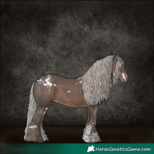 Horse Color:Powder White White Spotted Silver Black Mushroom