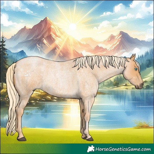 Horse Color:Gray Palomino Roan Snowdrop 