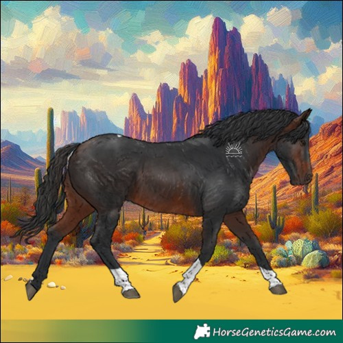 Horse Color:Brown Tobiano