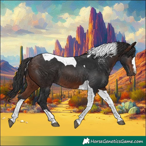 Horse Color:Brown Tobiano 