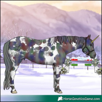 Horse Color:Nacre Black Tobiano 