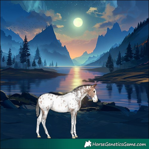 Horse Color:White Spotted Bay Sabino Appaloosa 