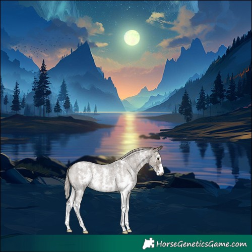 Horse Color:Silver Blue Roan Sabino 