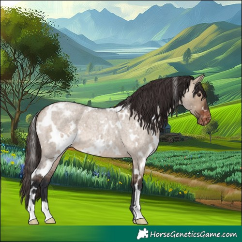 Horse Color:White Spotted Brown Roan Dun Appaloosa