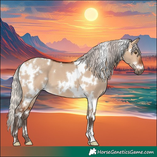 Horse Color:White Spotted Silver Brown Dun