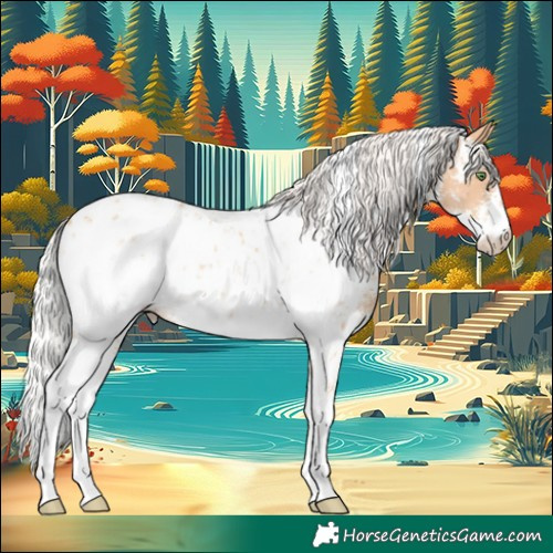 Horse Color:Silver Classic Champagne Sabino Appaloosa