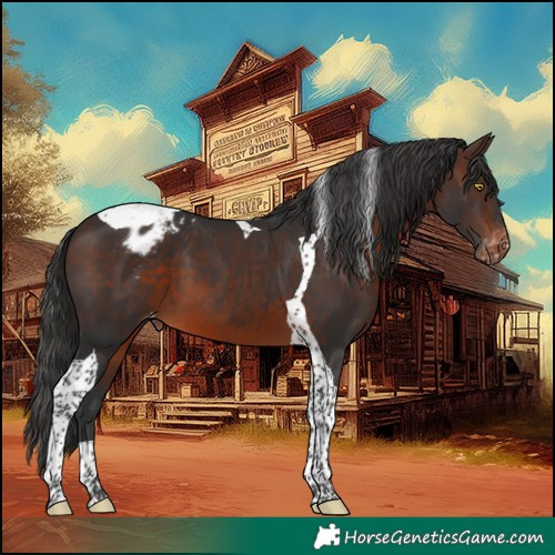 Horse Color:Brown Tobiano Appaloosa 