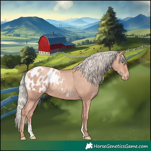 Horse Color:Gold Champagne Mushroom Sabino Appaloosa