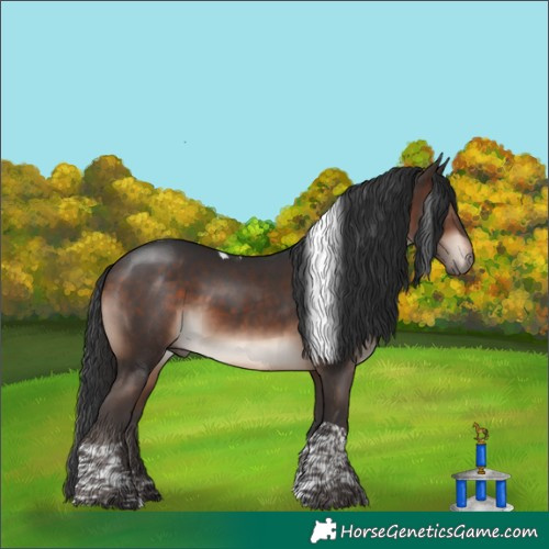 Horse Color:Bay Mushroom Tobiano 