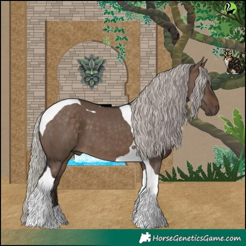 Horse Color:Silver Brown Dun Tobiano
