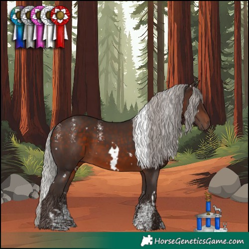 Horse Color:Powder White White Spotted Silver Brown Mushroom 