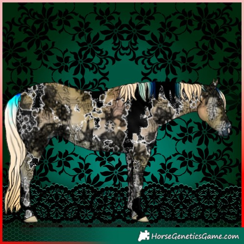 Horse Color:Watercolor White Spotted Red Onyx Ice