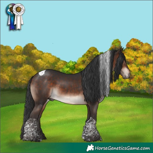 Horse Color:Bay Mushroom Tobiano