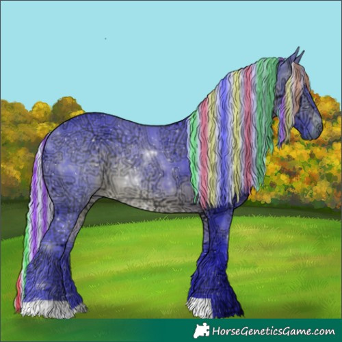 Horse Color:Painted Watercolor Silver Bay Chinchilla Ice