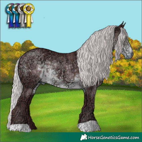 Horse Color:Chocolate Silver Smoky Black Chinchilla Ice