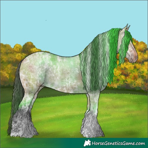 Horse Color:Powder White Bay Ice Dun 