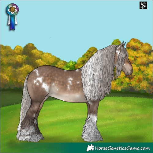 Horse Color:White Spotted Silver Brown Dun Tobiano 