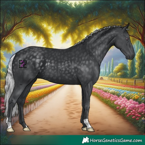 Horse Color:Silver Black Chinchilla