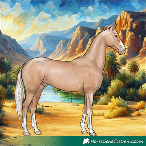 Horse Color:Silver Black Pearl Rabicano 