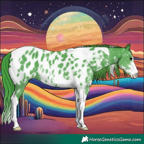 Horse Color:Watercolor Black Sabino Tobiano Near Leopard 