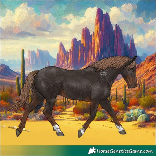 Horse Color:Liver Chestnut Tobiano Rabicano 