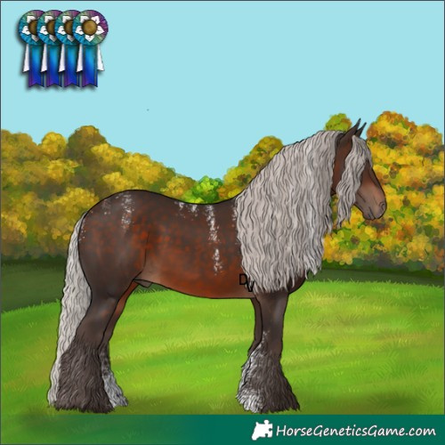 Horse Color:Powder White Silver Brown 