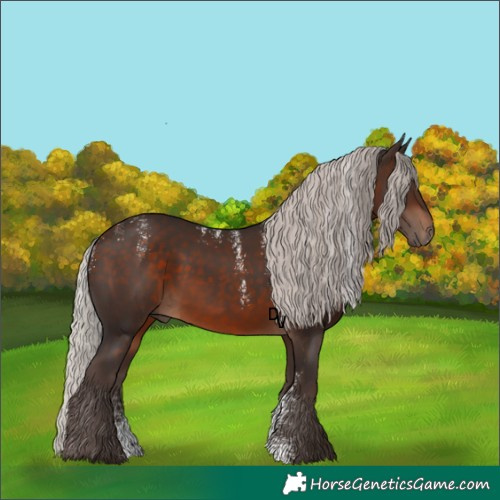 Horse Color:Powder White Silver Brown 