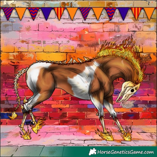 Horse Color:Bay Tobiano 