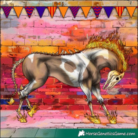 Horse Color:Amber Champagne Tobiano
