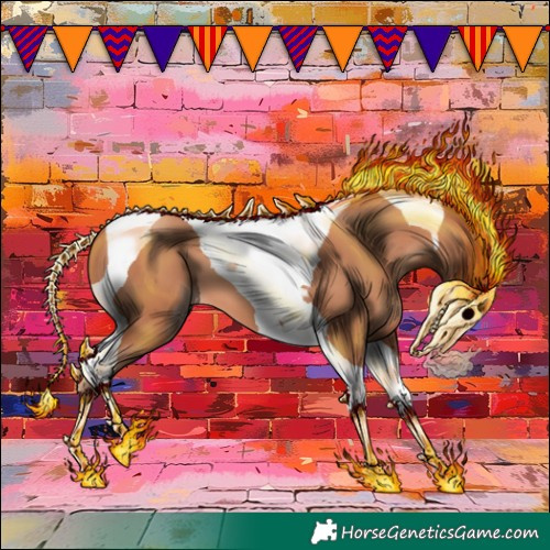 Horse Color:Gold Champagne Tobiano