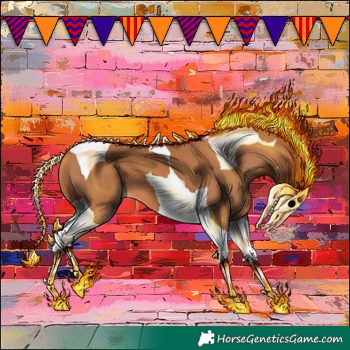 Horse Color:Chestnut Tobiano