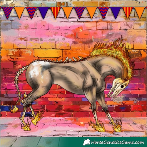 Horse Color:Amber Champagne Appaloosa Rabicano 