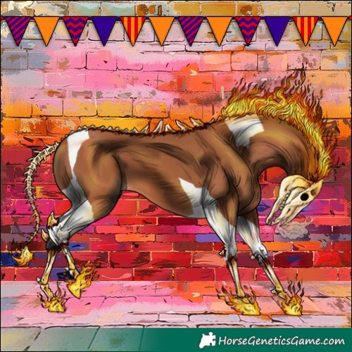 Horse Color:Bay Tobiano
