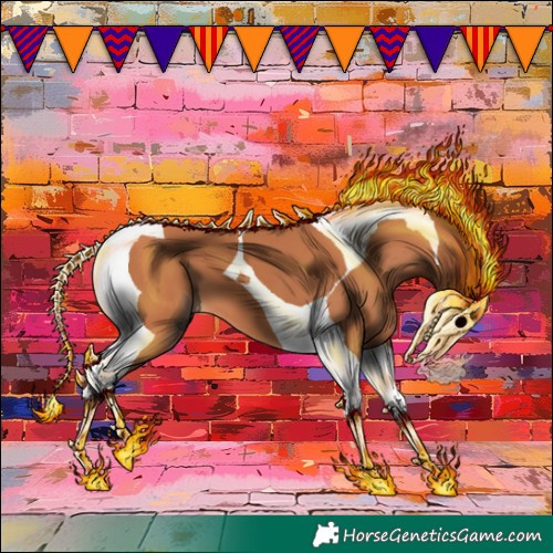 Horse Color:Bay Tobiano