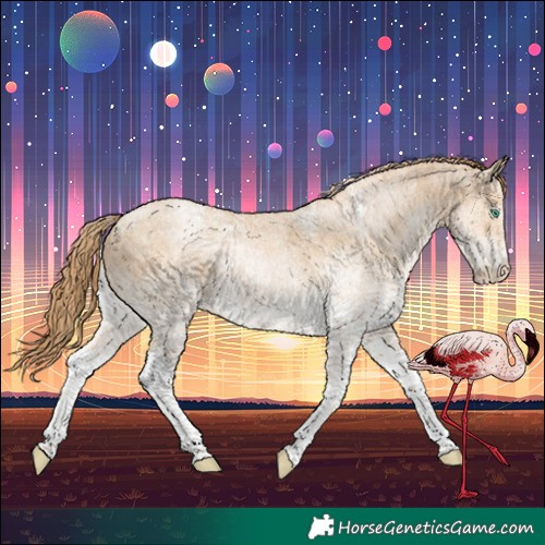Horse Color:White Spotted Smoky Black Pearl