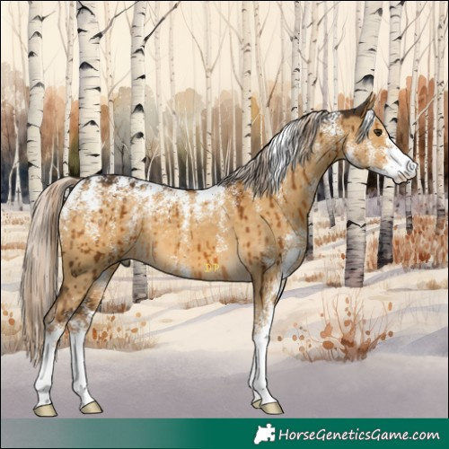 Horse Color:Powder White Chocolate Palomino Dun Brindle 