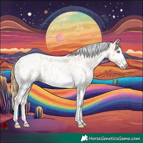 Horse Color:Gold Champagne Roan Dun Splash Tobiano Frame Appaloosa Rabicano