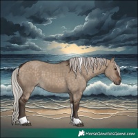 Horse Color:Silver Brown Dun Tobiano Rabicano 