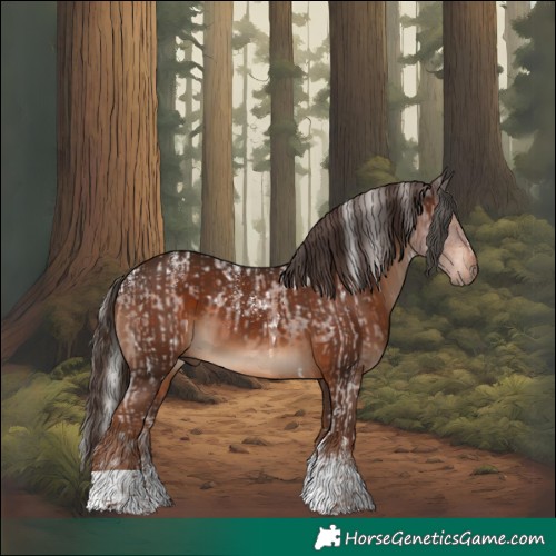 Horse Color:Powder White White Spotted Silver Brown  and Powder White Liver Chestnut Tobiano 