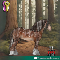Horse Color:Powder White White Spotted Silver Brown and Powder White Liver Chestnut Tobiano