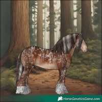 Horse Color:Powder White White Spotted Silver Brown and Powder White Liver Chestnut Tobiano