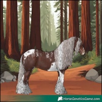 Horse Color:Powder White Chocolate Silver Brown Tobiano Skewed LP Spotted 