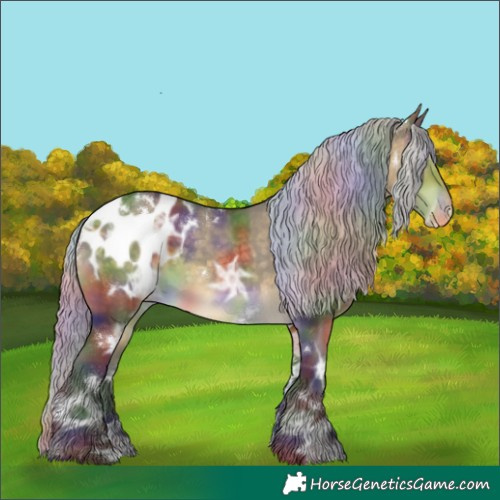 Horse Color:Nacre White Spotted Silver Buckskin Ice Dun Blanket