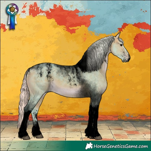 Horse Color:Powder White Void Watercolor Silver Brown Tobiano