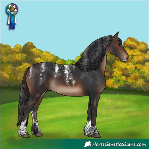 Horse Color:Powder White Brown 