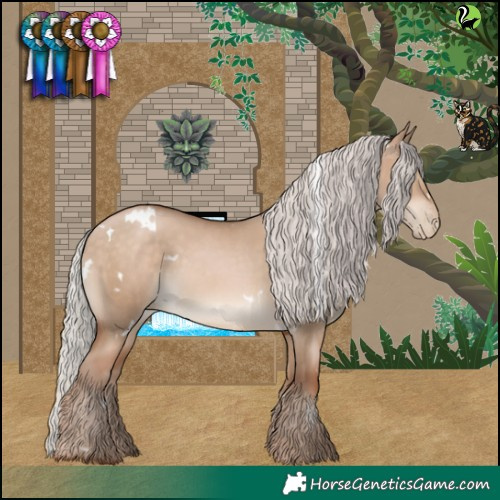 Horse Color:White Spotted Silver Brown Pearl Dun 
