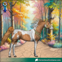 Horse Color:Chestnut Sabino Tobiano