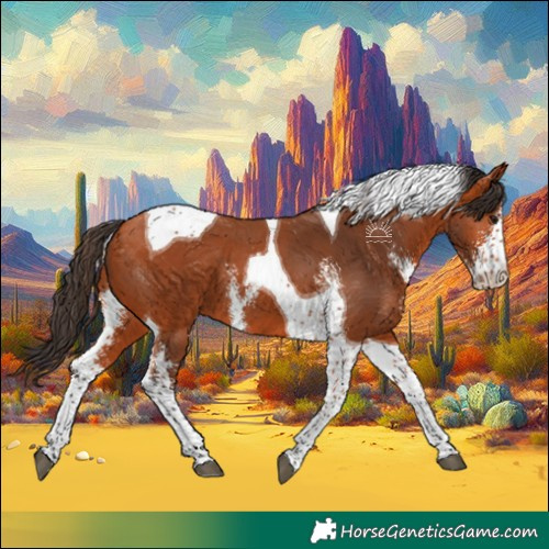 Horse Color:Bay Sabino Tobiano 