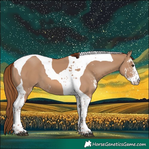 Horse Color:Red Dun Sabino Tobiano 